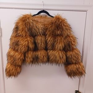 Real Fox Fur Cropped Jacket Or Other Real Fur